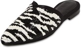 Thumbnail for your product : ZYNE 10mm Zebra Beaded Leather Mules