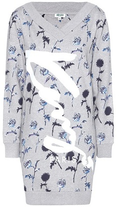 Kenzo Printed Cotton Sweatshirt Dress