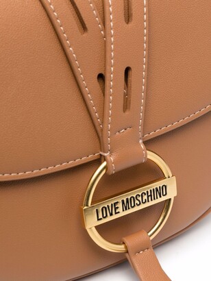 Love Moschino Logo-Ring Crossbody Satchel Bag
