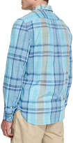 Thumbnail for your product : Lacoste Long-Sleeve Plaid Sport Shirt, Blue