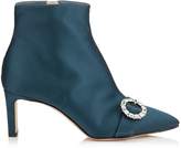 Thumbnail for your product : Jimmy Choo HANOVER 65 Dusk Blue Booties with Crystal Buckle