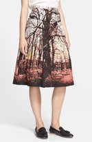 Thumbnail for your product : Tracy Reese Print Jacquard A-Line Skirt