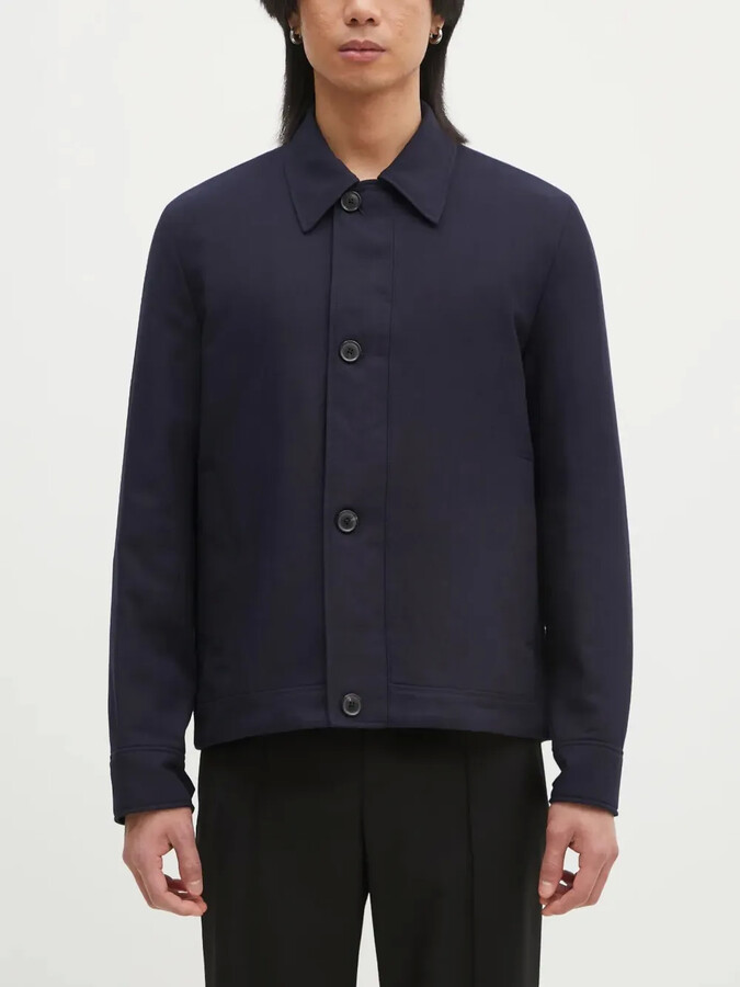 Paul Smith Button-Fastening Wool Shirt Jacket