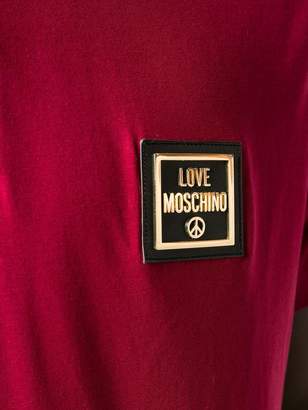 Love Moschino logo plaque polo shirt