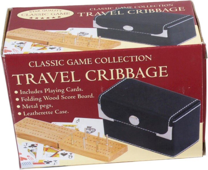 John N. Hansen Co. Travel Cribbage Game with Playing Cards
