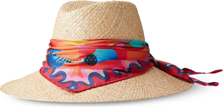 Maison Michel Kate scarf-detail sun hat