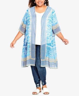 plus size lace duster vest