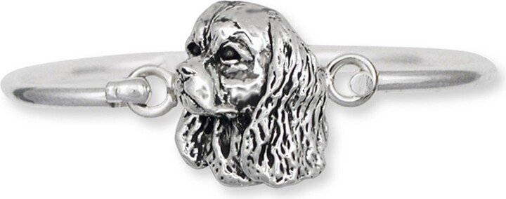 Etsy Cavalier Jewelry King Charles Spaniel Hinge Bracelet Handmade Sterling Silver Kc8-Hb
