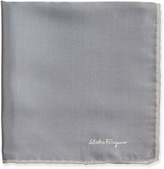 Thumbnail for your product : Ferragamo Silk-Twill Pocket Square, Gray