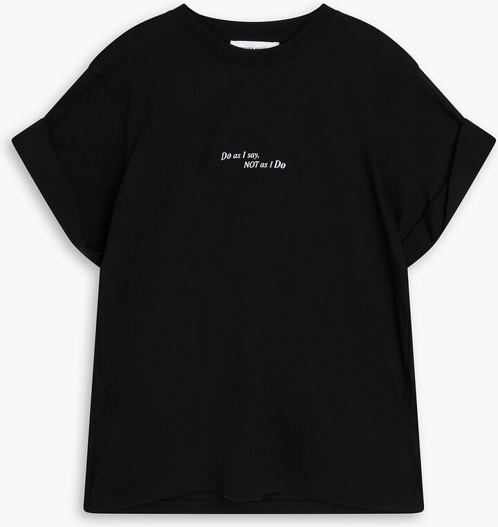 Victoria Beckham Flocked cotton-jersey T-shirt