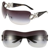 Thumbnail for your product : Bulgari BVLGARI 37mm Embellished Temple Rimless Shield Sunglasses