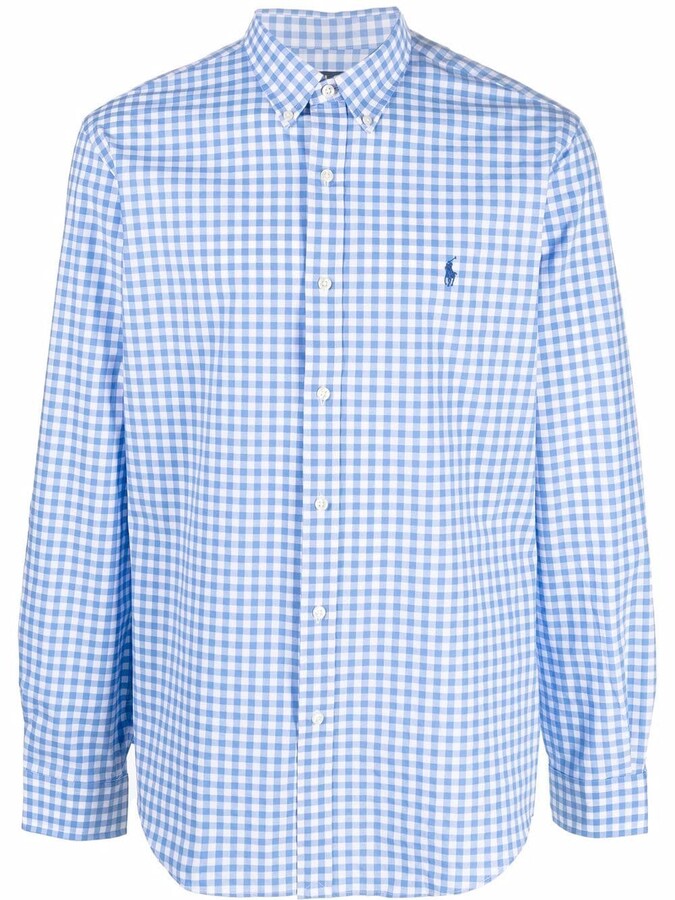 Polo Ralph Lauren Blue Check Men's Shirts | Shop the world's 