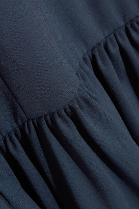 Jil Sander Cotton-blend Jersey Midi Dress - Navy