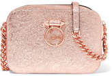 Thumbnail for your product : Christian Louboutin Rubylou Metallic Textured-leather Shoulder Bag - Pink