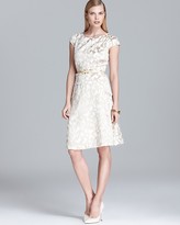 Thumbnail for your product : Anne Klein Belted Swing Dress - Cap Sleeve Printed