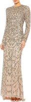 Thumbnail for your product : Mac Duggal Metallic Beaded Column Gown
