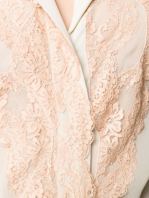 Chloé Lace Detailed Sheer Blouse