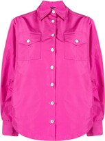 Button-Down Silk Shirt Jacket