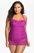 Thumbnail for your product : Marbella Becca Etc. 'Marbella' Crochet Swimdress (Plus Size)