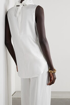 Thumbnail for your product : Adam Lippes Draped Silk-charmeuse Blouse - Ivory