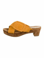 Thumbnail for your product : Pedro Garcia Suede Slides Yellow