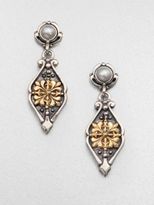 Thumbnail for your product : Konstantino Pearl, Sterling Silver & 18K Yellow Gold Drop Earrings
