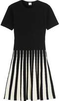 Thumbnail for your product : Iris & Ink Alice Pleated Two-Tone Ribbed-Knit Dress