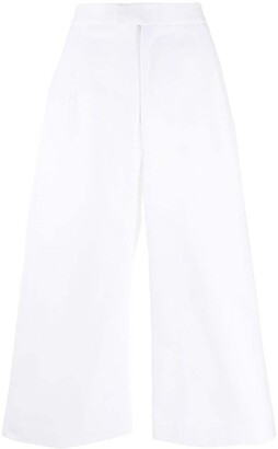 white culotte trousers