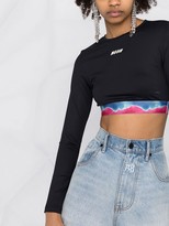 Thumbnail for your product : MSGM Logo-Print Crop Top