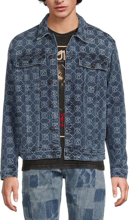 PRPS Takaora Monogram Cotton Shirt Jacket