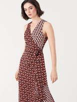 moira jacquard wrap dress