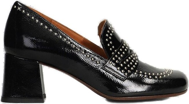 Chie Mihara Block Heel Embellished Pumps