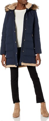 Vince Camuto Women's Down Duffle Coat with Hood Trim