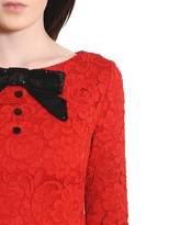 Thumbnail for your product : Saint Laurent Lace Dress With Sequined Bow