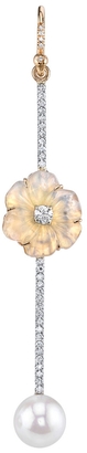 Irene Neuwirth One-Of-A-Kind Opal Flower And Pearl Earring