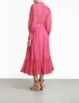 Thumbnail for your product : Zimmermann Wavelength Flared Skirt