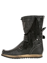 Thumbnail for your product : EL VAQUERO 70mm Fringed Calfskin Boots