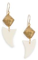 Thumbnail for your product : Nest White Bone Beaded Drop Earrings