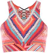 Thumbnail for your product : Seafolly Desert Tribe crop top - Gym & Swim