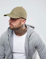 Thumbnail for your product : ASOS Baseball Cap In Khaki Faux Leather