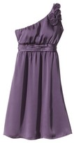 Thumbnail for your product : Women's Satin OneShoulder Rosette Bridesmaid Dress Fashion Colors - TEVOLIO