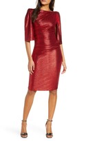 Thumbnail for your product : Eliza J Metallic Cape Sleeve Cocktail Dress