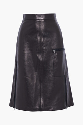 Acne Studios Zip-detailed Metallic Leather Skirt