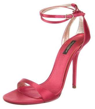 Dolce & Gabbana Satin Ankle-Strap Sandals