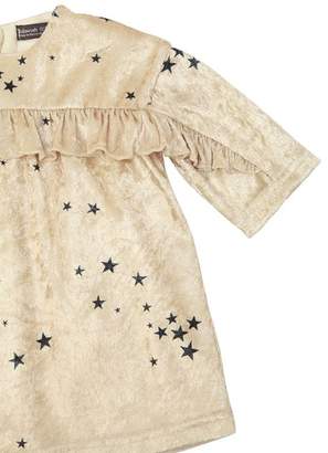 Yellowsub Stars Printed Velvet Dress