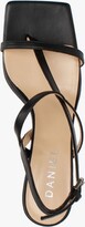 Thumbnail for your product : Daniel Barely Black Leather Square Toe Post Heeled Sandals
