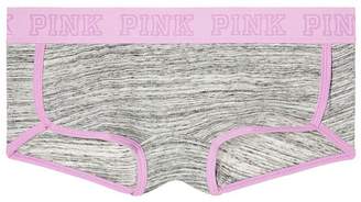 Victoria's Secret Pink Logo Boy Short Panty Heather Grey Marl