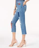 Thumbnail for your product : INC International Concepts Cropped Embroidered Patchwork Jeans, Created for Macy's