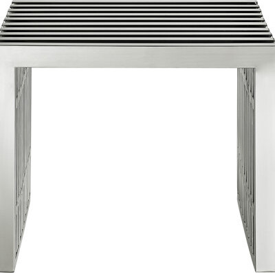 Modway Small Stainless Steel Gridiron Bench