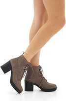Thumbnail for your product : Forever 21 Faux Suede Lace-Up Booties